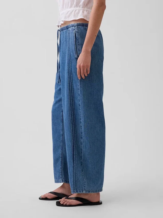 Jeans Easy Barrel a vita media ultra morbidi