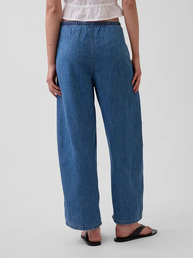 Jeans Easy Barrel a vita media ultra morbidi
