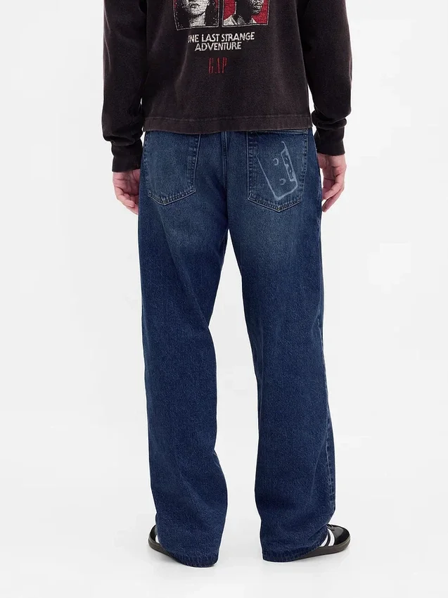 Jeans extra larghi da adulto con fodera in flanella “Stranger Things”