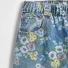 Jeans larghi a fiori per bambini