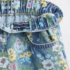 Jeans larghi a fiori per bambini