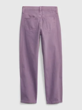 Jeans larghi a vita alta per bambini in stile anni ’90