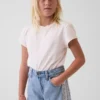Jeans larghi a vita bassa con bordi in pizzo per bambini