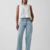 Jeans larghi a vita bassa in stile anni ’90 per taglie curvy