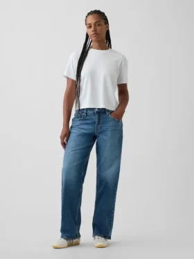 Jeans larghi a vita bassa in stile anni ’90 per taglie curvy