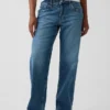 Jeans larghi a vita bassa in stile anni ’90 per taglie curvy