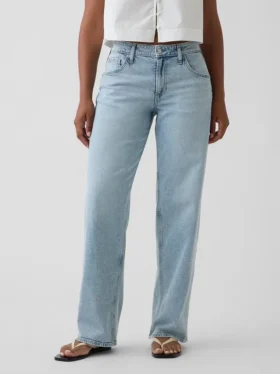 Jeans larghi a vita bassa in stile anni ’90 per taglie curvy