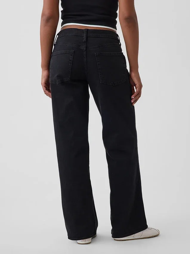 Jeans larghi a vita bassa in stile anni ’90 per taglie curvy