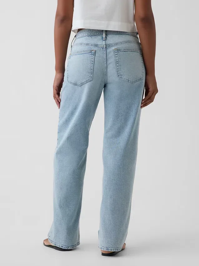 Jeans larghi a vita bassa in stile anni ’90 per taglie curvy