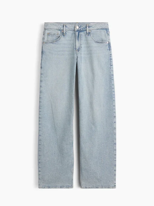 Jeans larghi a vita bassa in stile anni ’90 per taglie curvy