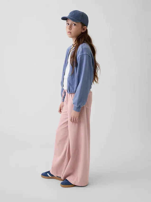 Jeans larghi a vita bassa per bambini