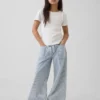 Jeans larghi a vita bassa per bambini