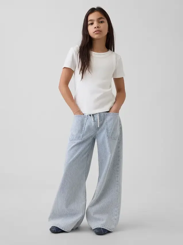 Jeans larghi a vita bassa per bambini