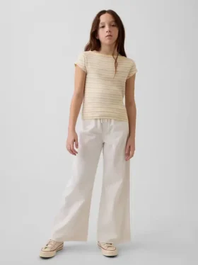 Jeans larghi a vita bassa per bambini