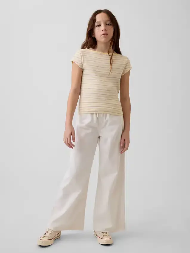 Jeans larghi a vita bassa per bambini