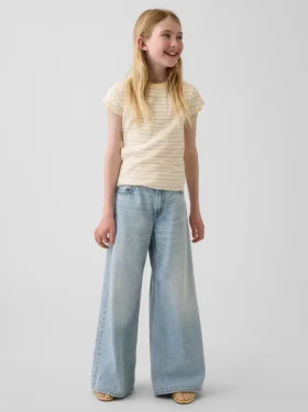 Jeans larghi a vita bassa per bambini