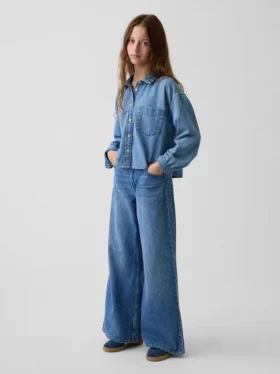 Jeans larghi a vita bassa per bambini