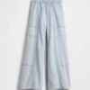 Jeans larghi a vita bassa per bambini