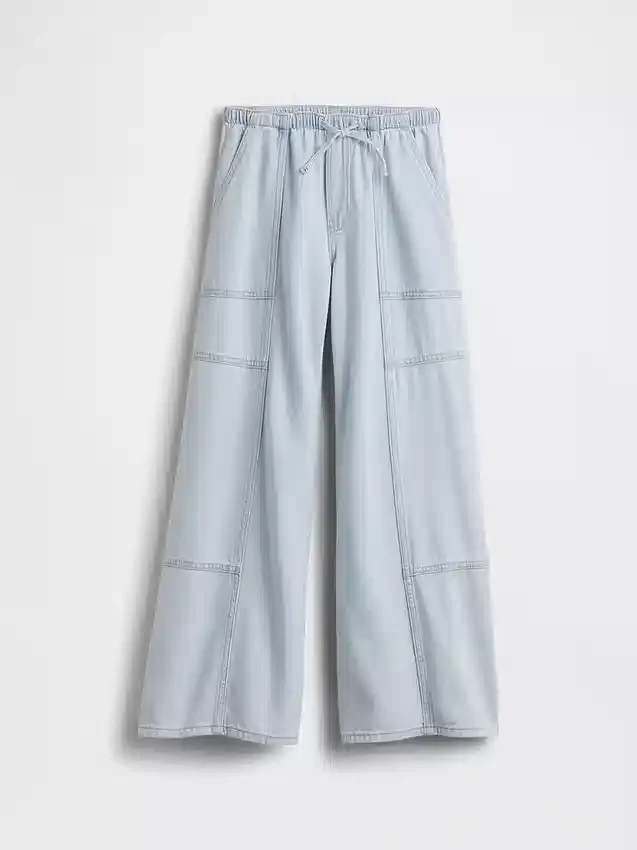 Jeans larghi a vita bassa per bambini