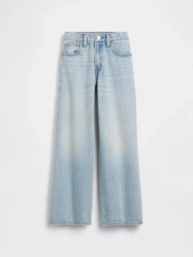 Jeans larghi a vita bassa per bambini