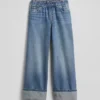 Jeans larghi a vita bassa per bambini