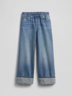 Jeans larghi a vita bassa per bambini