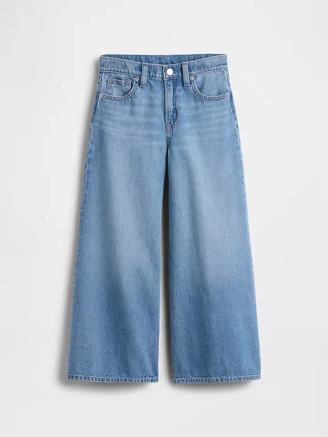 Jeans larghi a vita bassa per bambini