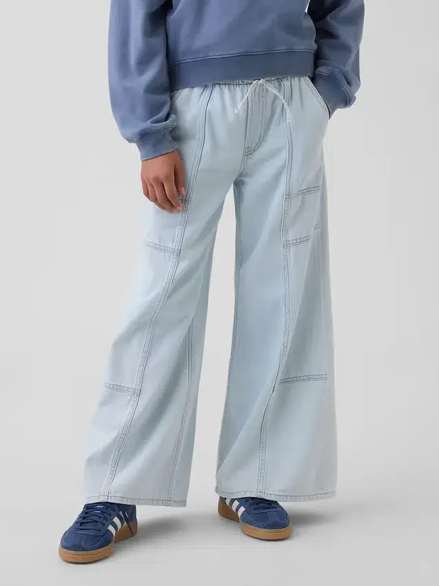 Jeans larghi a vita bassa per bambini