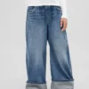 Jeans larghi a vita bassa per bambini
