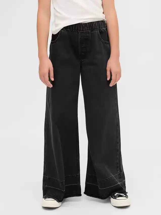 Jeans larghi a vita bassa per bambini