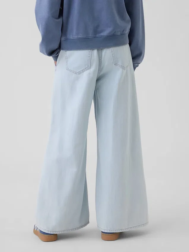 Jeans larghi a vita bassa per bambini