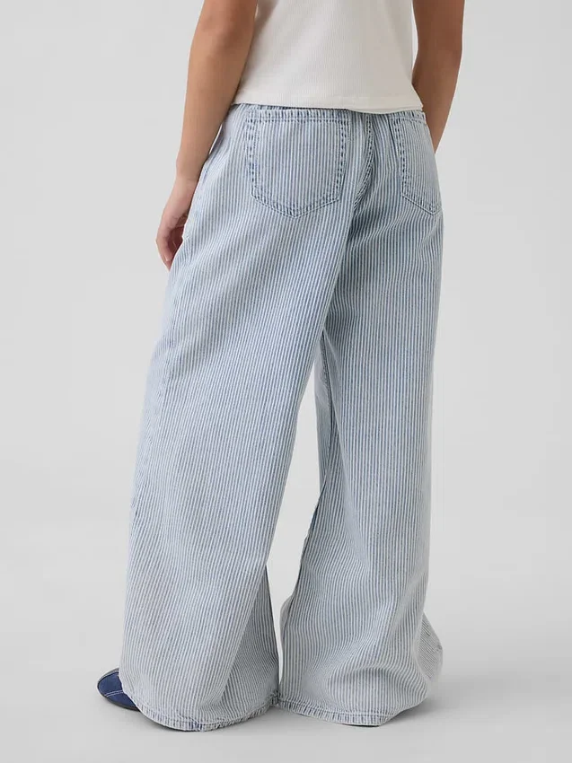 Jeans larghi a vita bassa per bambini