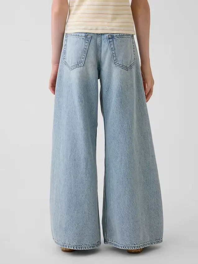 Jeans larghi a vita bassa per bambini