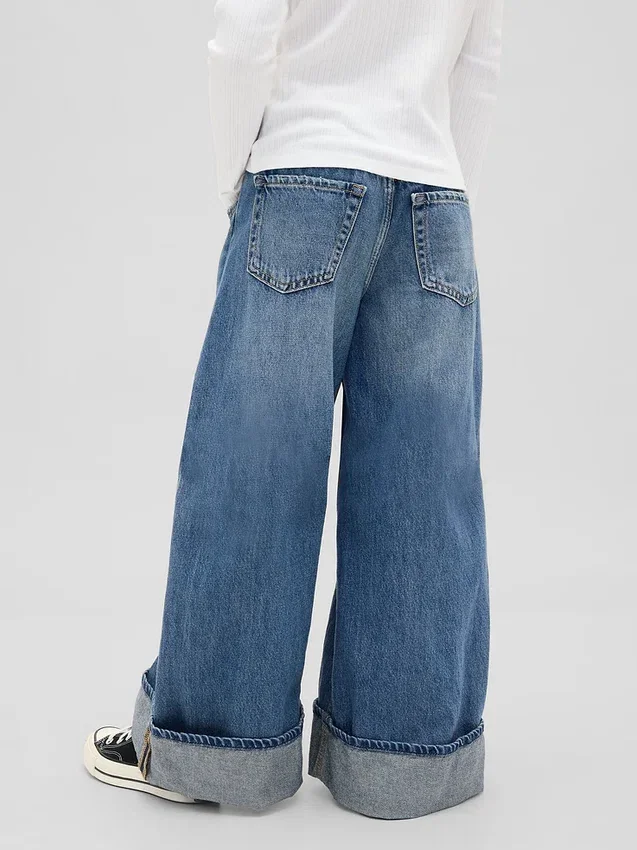 Jeans larghi a vita bassa per bambini