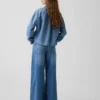 Jeans larghi a vita bassa per bambini