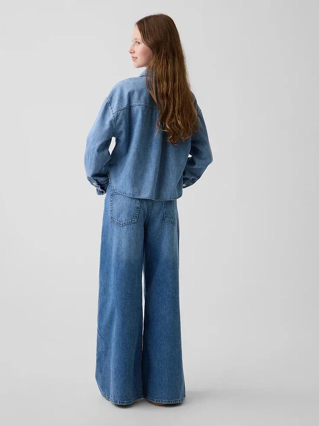 Jeans larghi a vita bassa per bambini