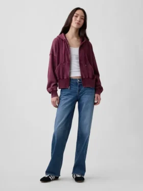 Jeans larghi a vita bassissima in stile anni ’90