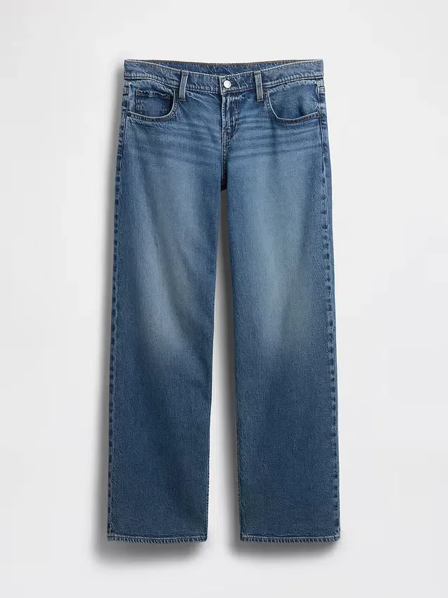 Jeans larghi a vita bassissima in stile anni ’90