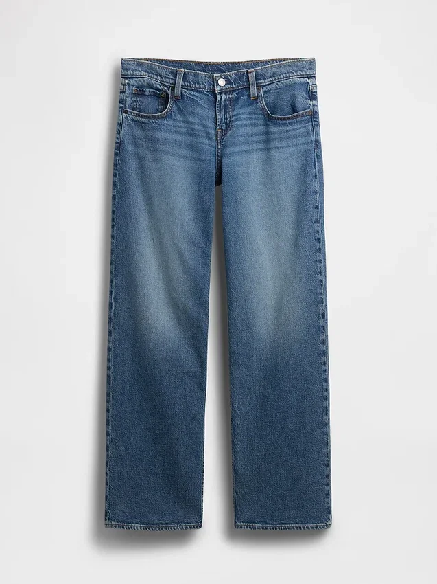 Jeans larghi a vita bassissima in stile anni ’90