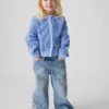 Jeans larghi a vita elastica con farfalla per neonato & bebè