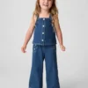 Jeans larghi a vita elastica in stile marinaro per neonato & bebè