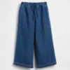 Jeans larghi a vita elastica in stile marinaro per neonato & bebè