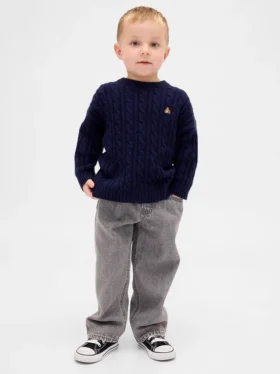 Jeans larghi a vita elastica per neonato & bebè