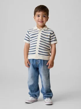 Jeans larghi a vita elastica per neonato & bebè