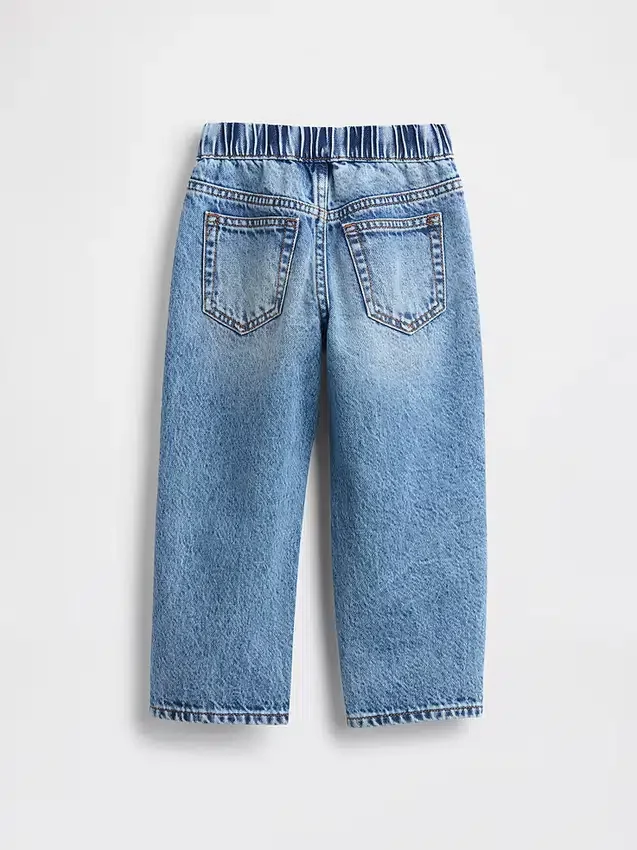 Jeans larghi a vita elastica per neonato & bebè