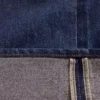 Jeans larghi a vita media con risvolto metallizzato