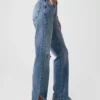 Jeans larghi a vita media in stile anni ’90