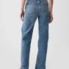 Jeans larghi a vita media in stile anni ’90