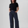 Jeans larghi a vita media in stile anni ’90