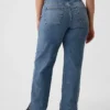 Jeans larghi a vita media in stile anni ’90